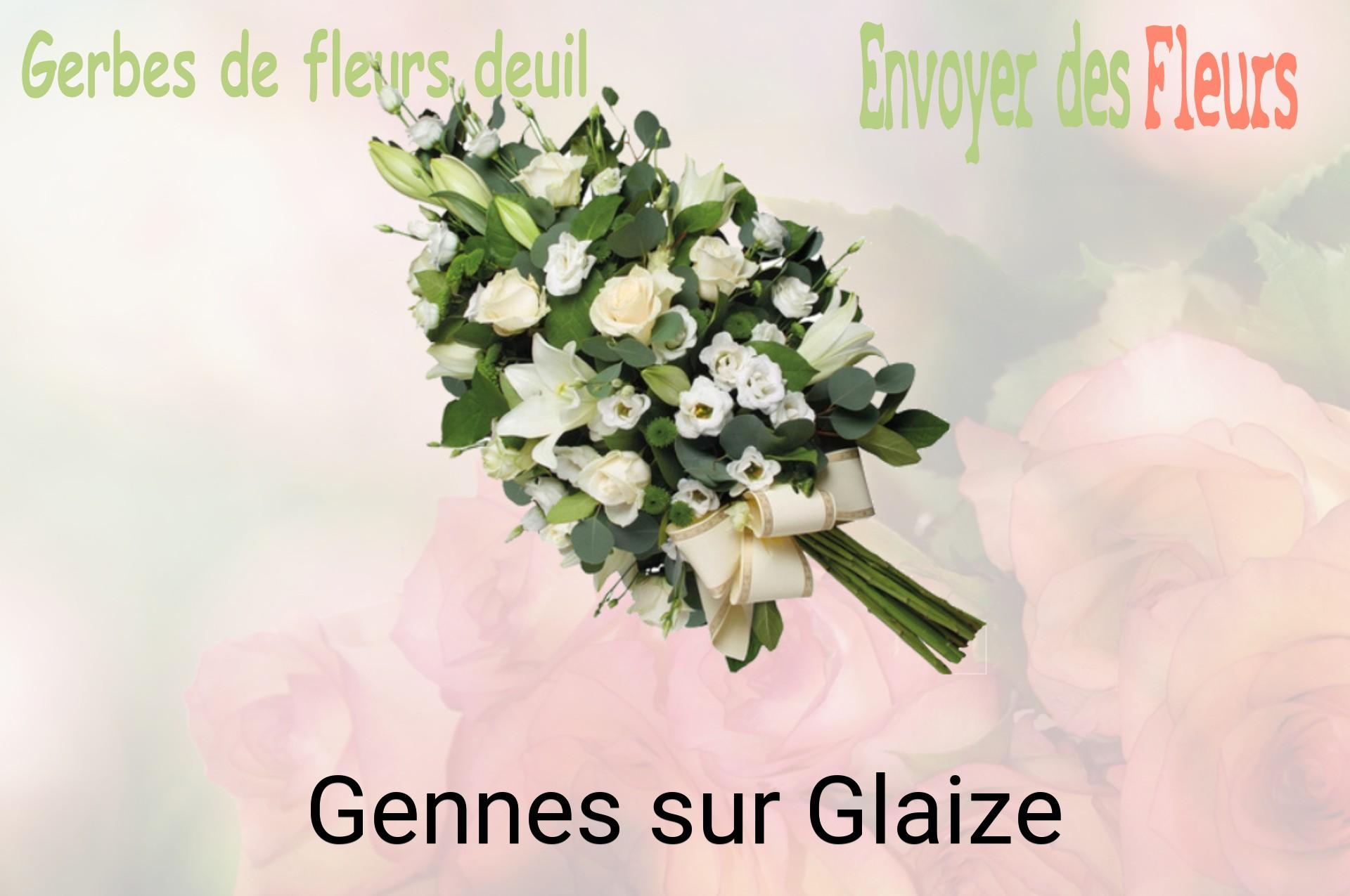 Gerbe de fleurs de deuil livrée à Gennes-sur-Glaize